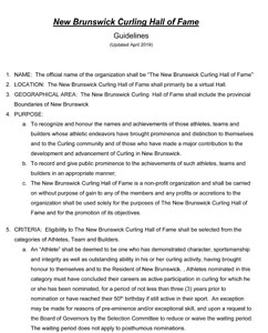 nomination guidelines